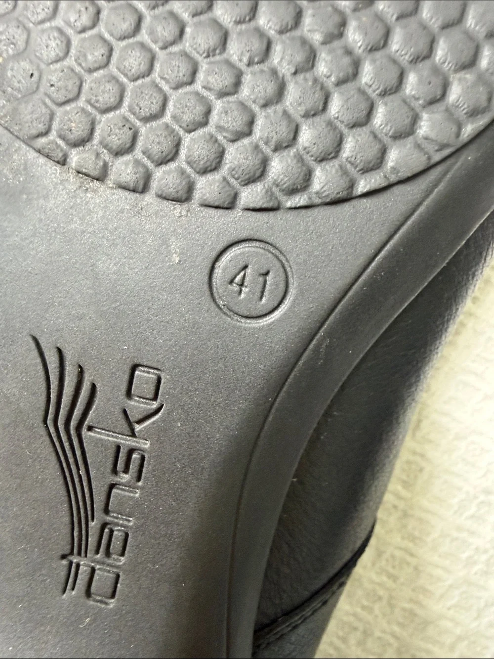 Dansko black Mary Jane style shoes with velcro strap size 41
